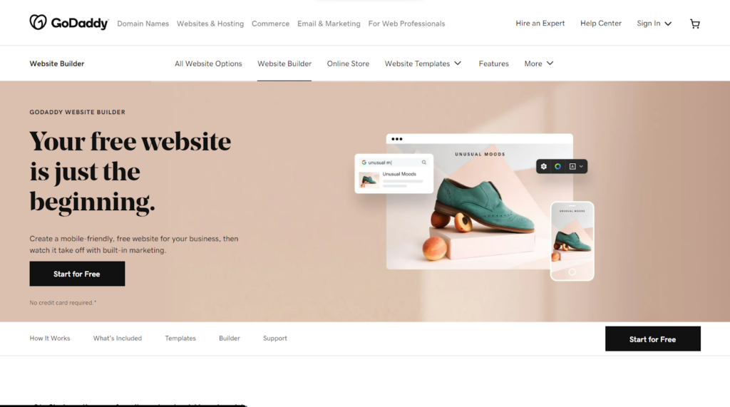 GoDaddy eCommerce platform for small business