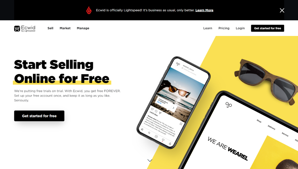 Ecwid eCommerce platform for small business