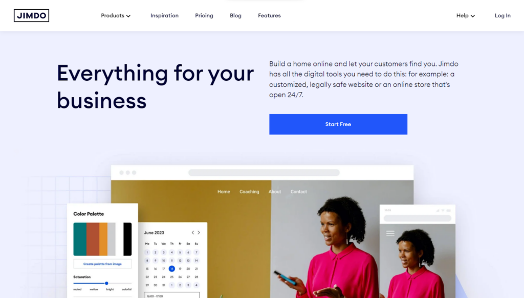 Jimdo eCommerce platform for small business